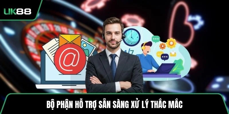 Bộ phận hỗ trợ sẵn sàng xử lý thắc mắc